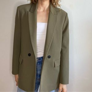 Zara green kaki oversized blazer